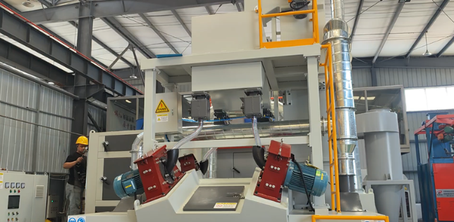 商丘板材除锈强化，通过式抛丸机应用案例